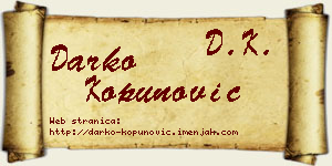 Darko Kopunović vizit kartica